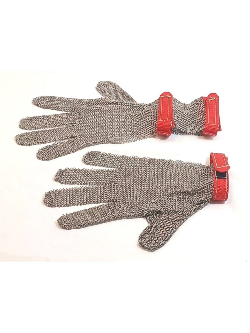 Lot of 2 Mesh Stainless Steel Chainmail Glove Cut Resistant Safety Glove Large